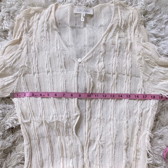Escada Fringe Cardigan and Tank Top Set - Picture 7 of 10
